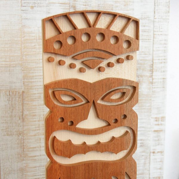 Laubsägevorlage Tiki-Maske