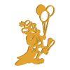 Laubsägevorlage Clown-Figur mit Luftballons
