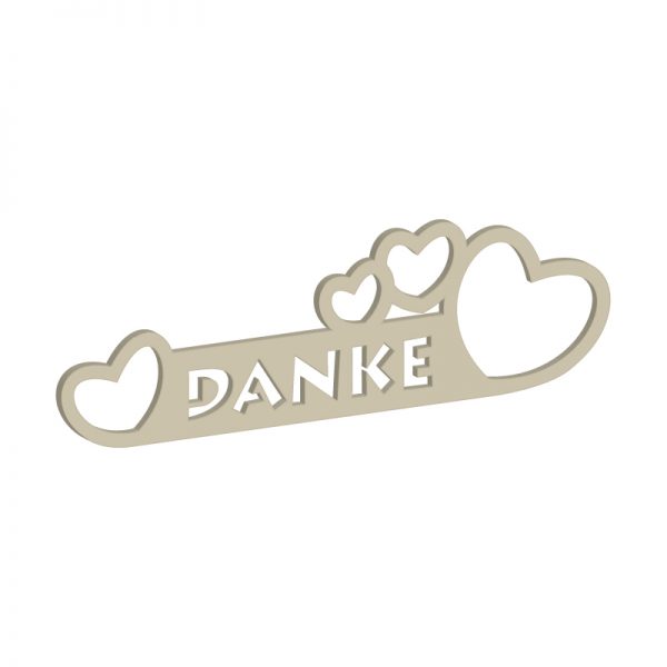 Danke von Herzen | Digitale Laubsägevorlage