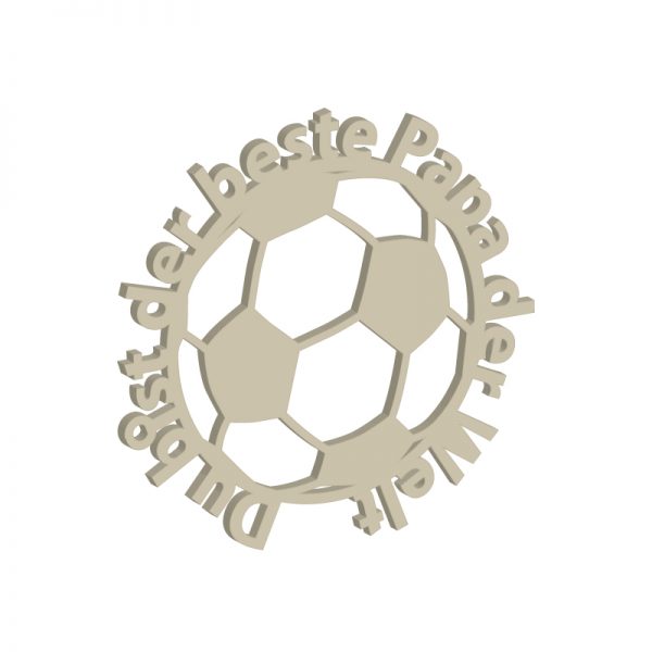 Digitale Laubsägevorlage | Fussball mit Schriftzug | Du bist der beste Pap der Welt