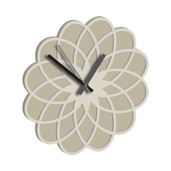 Laubsägevorlage | Wanduhr mit Mandala-Motiv