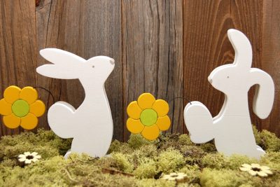 Blumenboten – Osterhasen-Deko