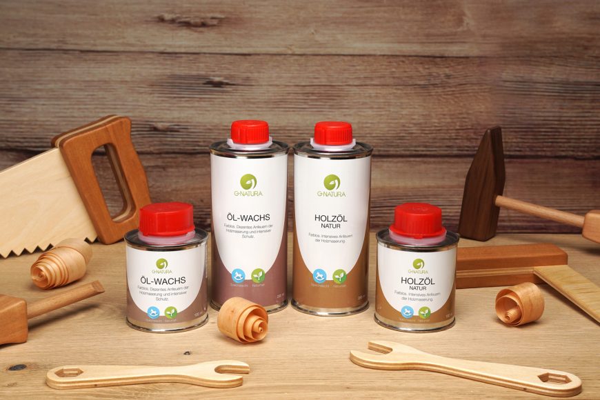 Oberflächengestaltung von Laubsägearbeiten mit Holzöl